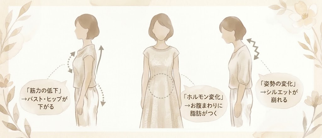 50代で補正下着が必要になるのはなぜ？体型変化と3つの理由