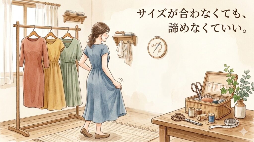 お気に入りのワンピース、サイズ直しでもう一度着られる