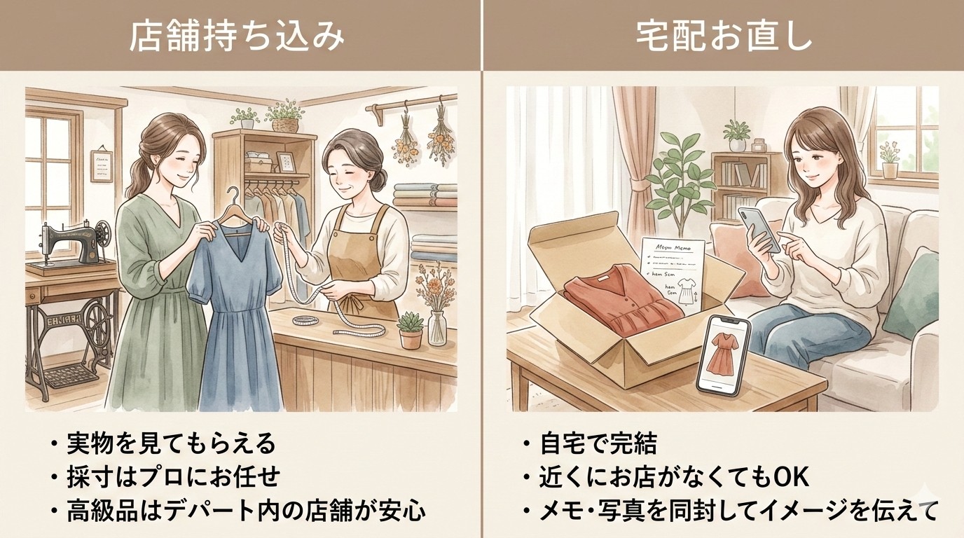 ワンピースのサイズ直しはどこに頼む？お直し店の選び方