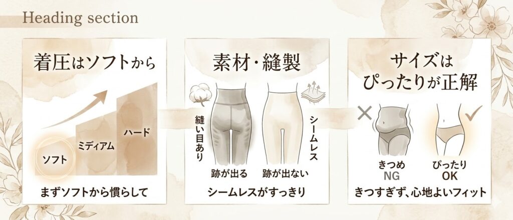 補正インナーで「苦しい・ムレる」が起きるのは選び方のせいです