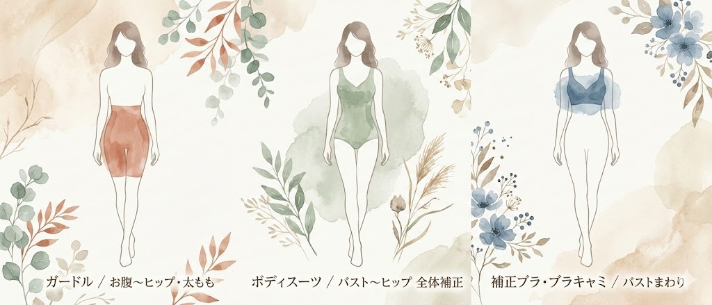 補正下着の種類と50代に合ったタイプの選び方