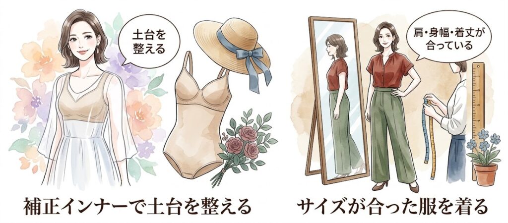 夏の体型カバーコーデの効果をもっと上げるプロのコツ