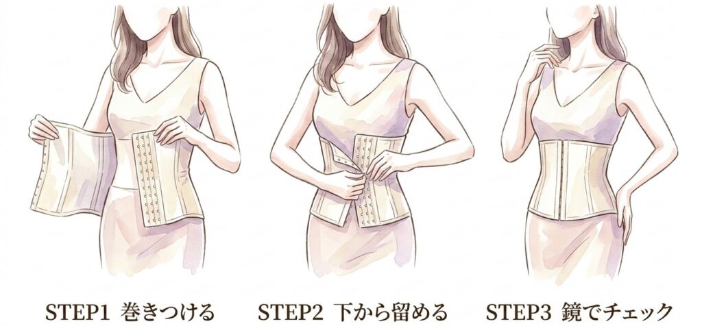 40代ウエストニッパー 着用方法