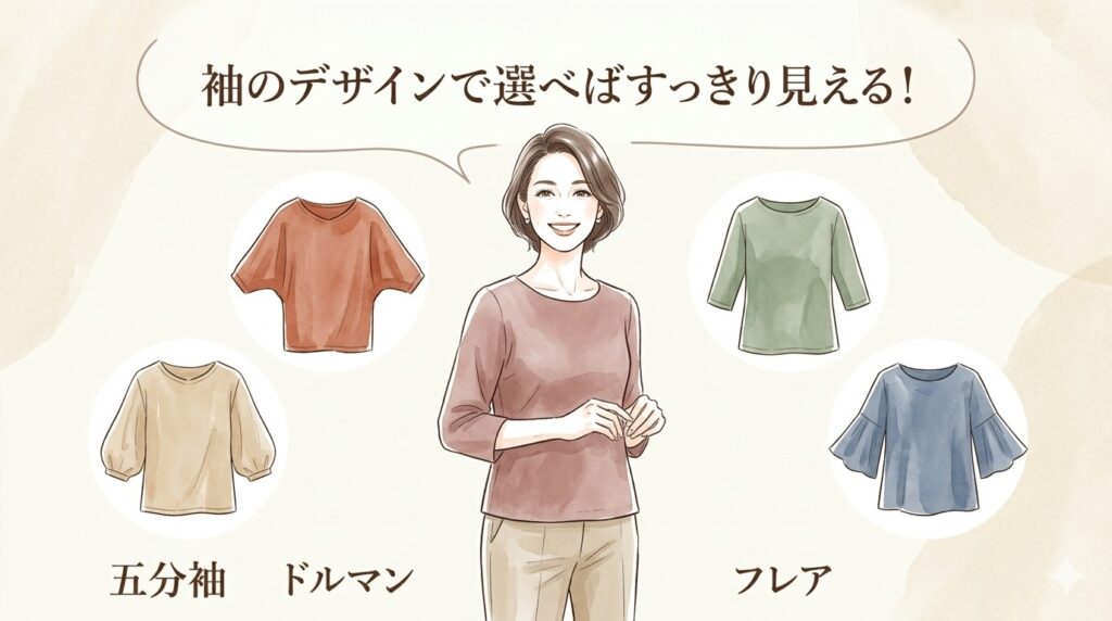 50代の二の腕カバーは「袖のデザイン選び」で決まる