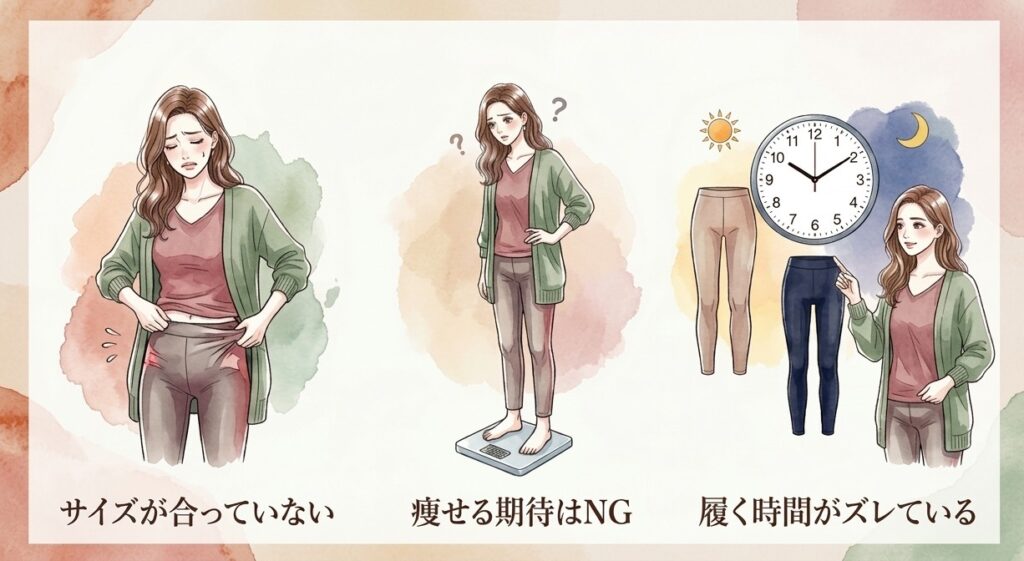 着圧レギンスは効果なし?