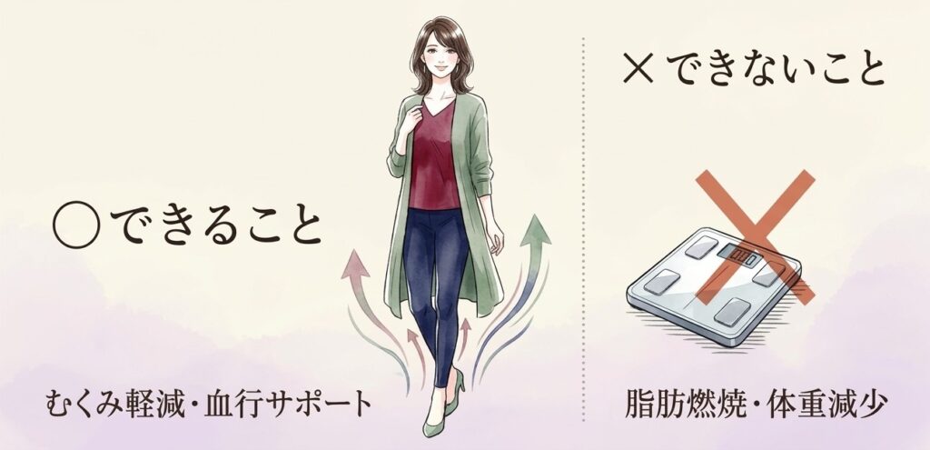 着圧レギンスは効果なし?