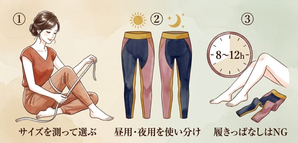 着圧レギンスは効果なし?