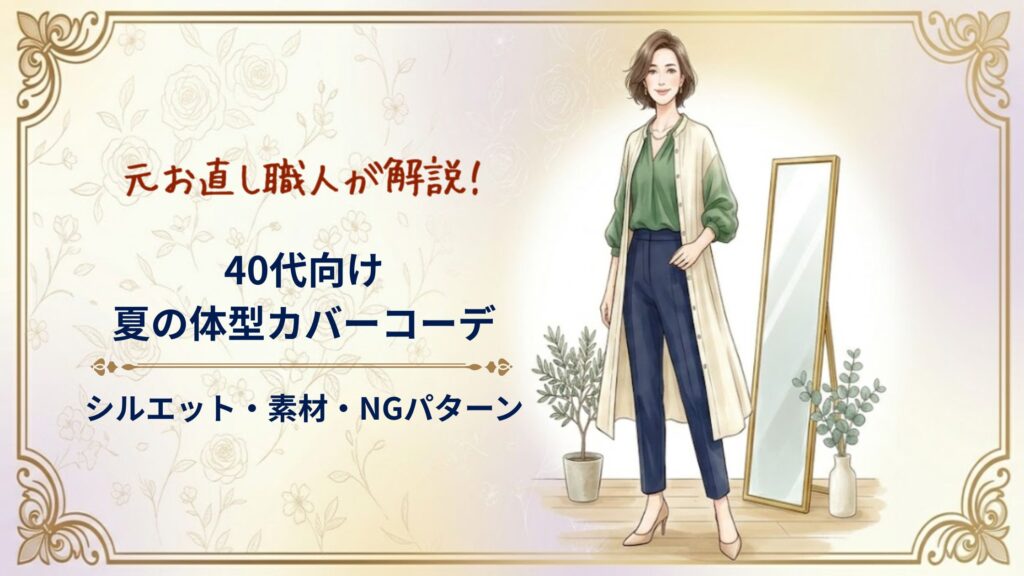 40代の夏の体型カバーコーデ