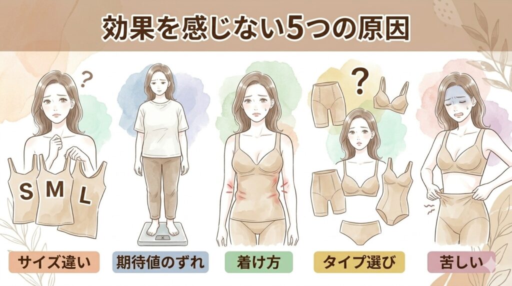 「補正下着は意味ない」と感じる人に共通する5つの原因