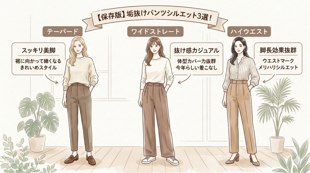 下腹部を隠すパンツ3選