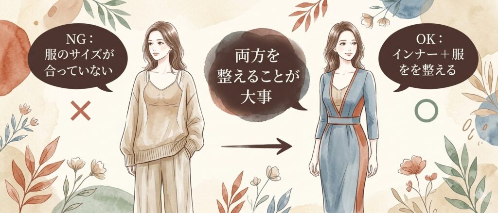 元お直し職人が教える「補正インナー＋服のサイズ」でスタイルが変わる理由