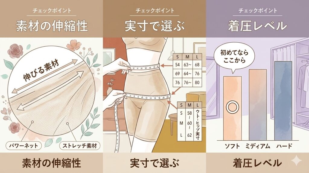 苦しくない補正下着の見分け方｜買う前にチェックする3つのポイント