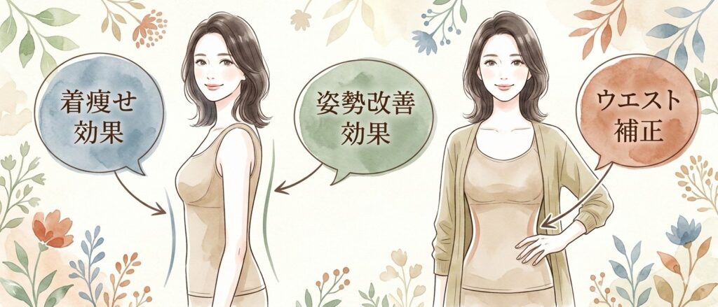 補正インナーの効果は3つ｜40代が実感できること