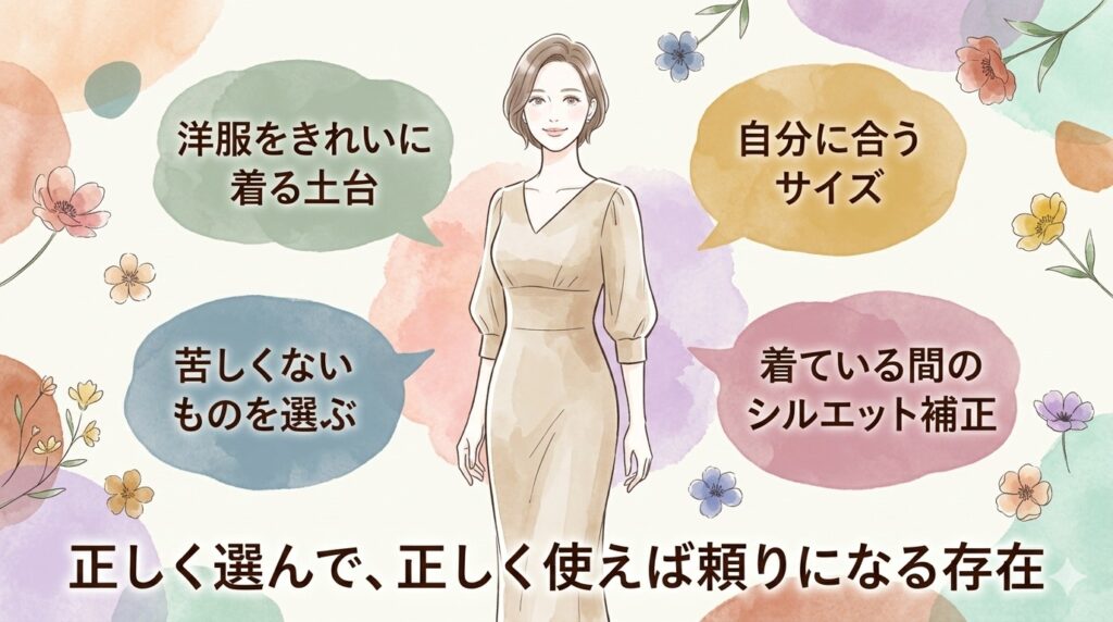 補正下着は「意味ない」わけではない！洋服をきれいに着るための土台に