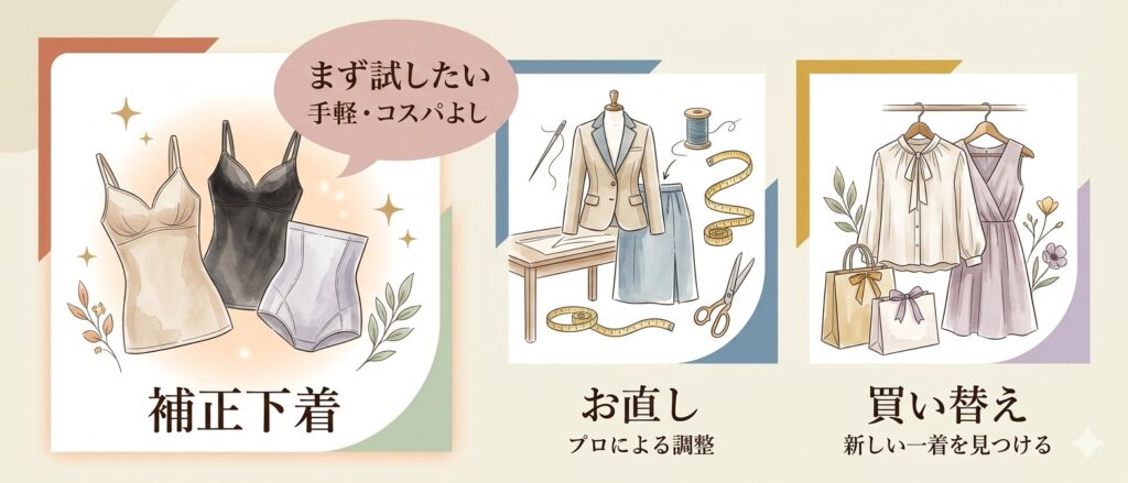 補正下着・お直し・買い替えはどう使い分ける？