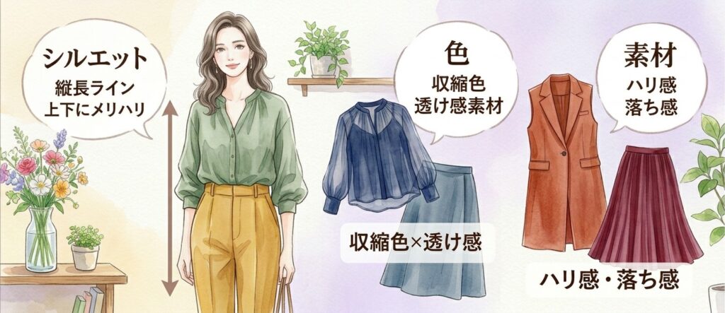 50代の春夏着痩せコーデ