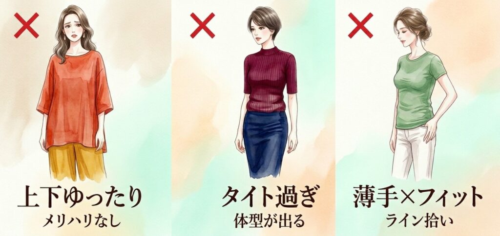 50代の春夏着痩せコーデ