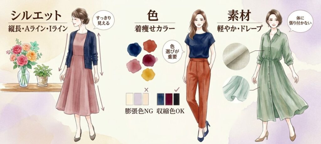 50代の春夏着痩せコーデ