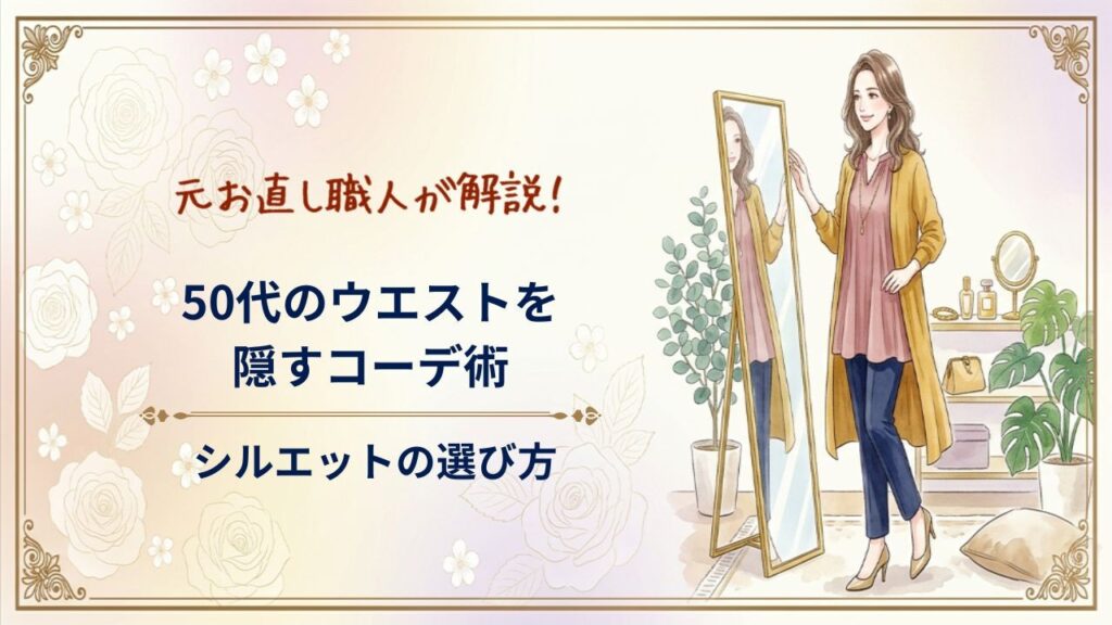 50代のウエストを隠すコーデ術