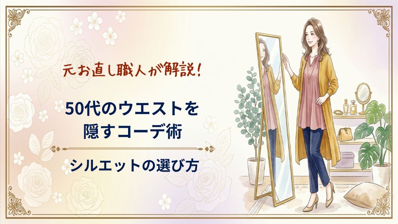 50代のウエストを隠すコーデ術