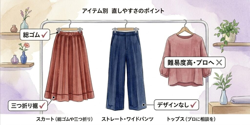 自分でお直ししやすい服の選び方