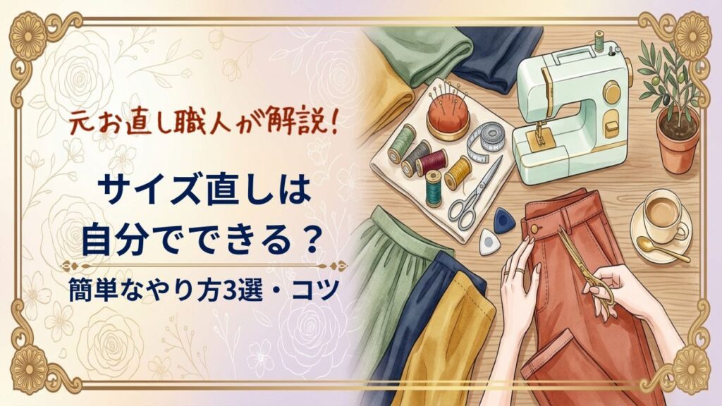 サイズ直しは自分でできる？
