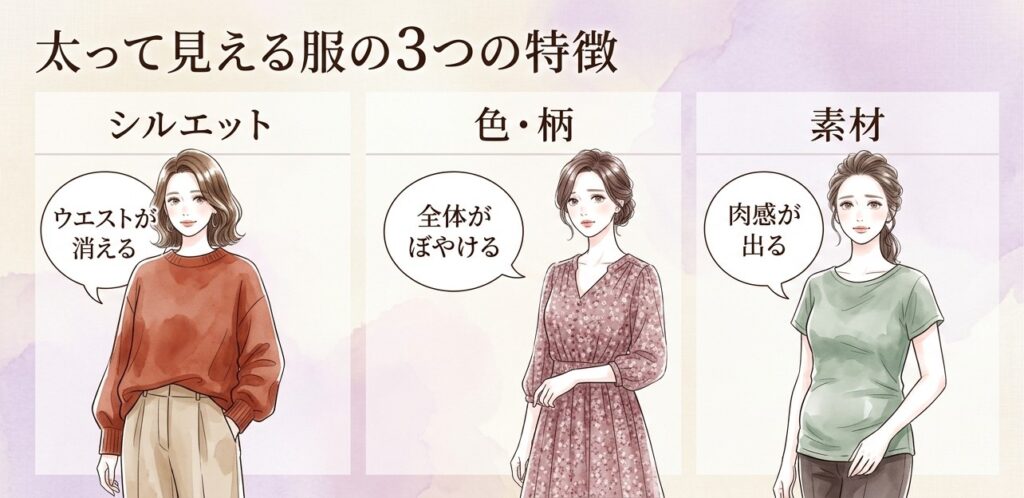 40代が太って見える服の特徴