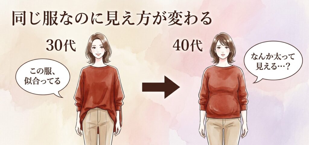40代が太って見える服の特徴