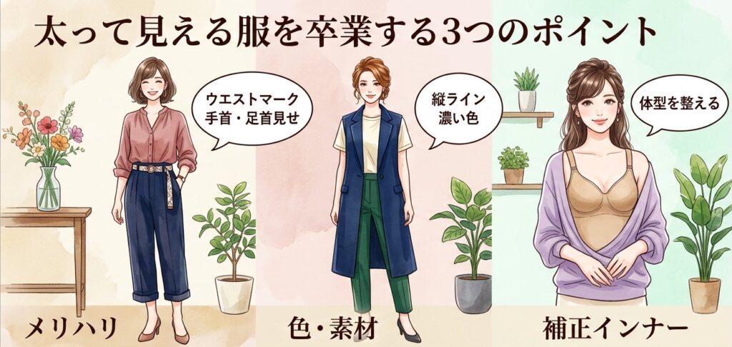 40代が太って見える服の特徴