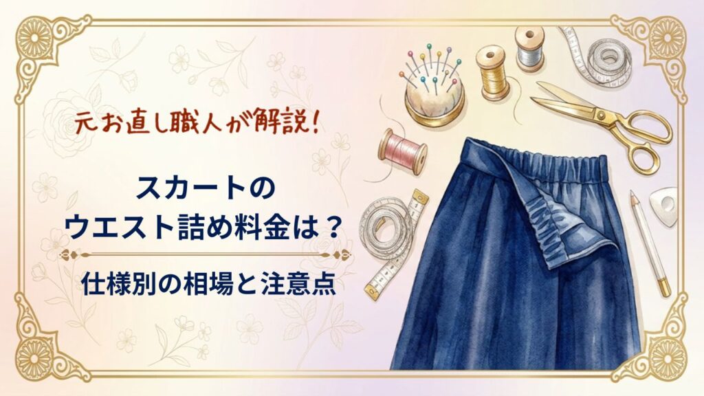 スカートのウエスト詰めの料金相場