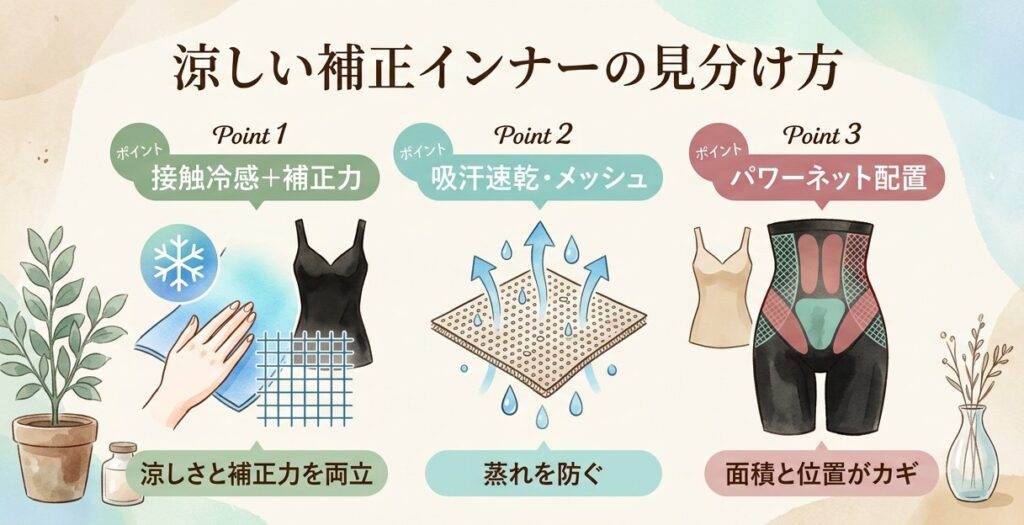 補正インナーは夏でも涼しく着られる？