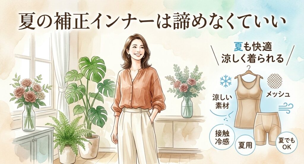 補正インナーは夏でも涼しく着られる？