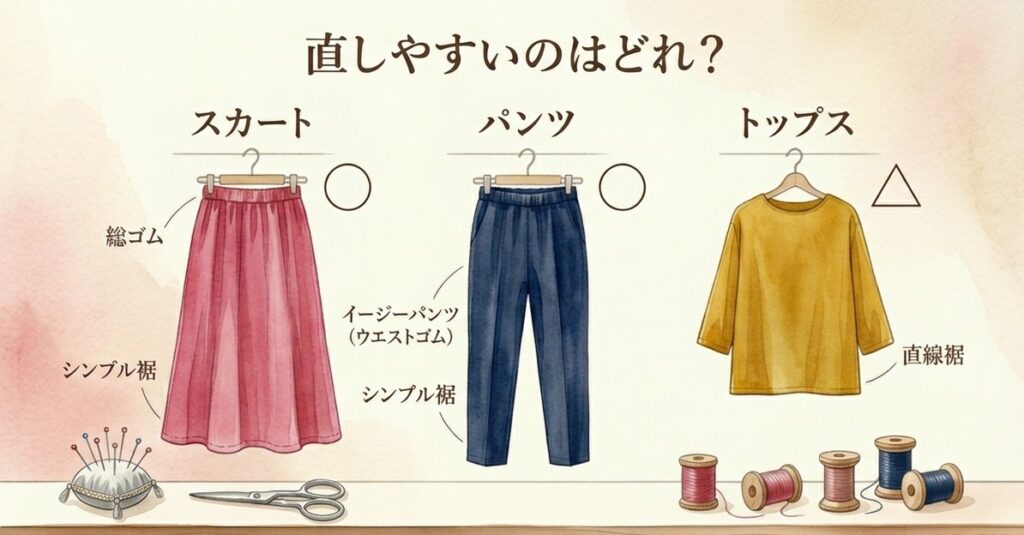 古着のサイが合わない、自分で直せる？