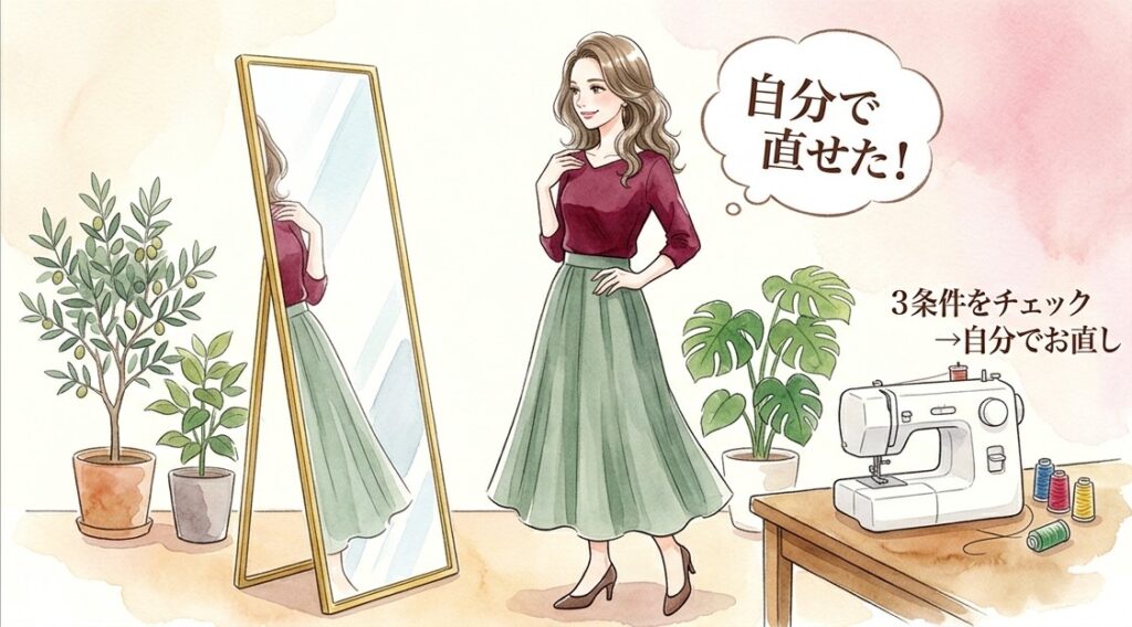 古着のサイが合わない、自分で直せる？