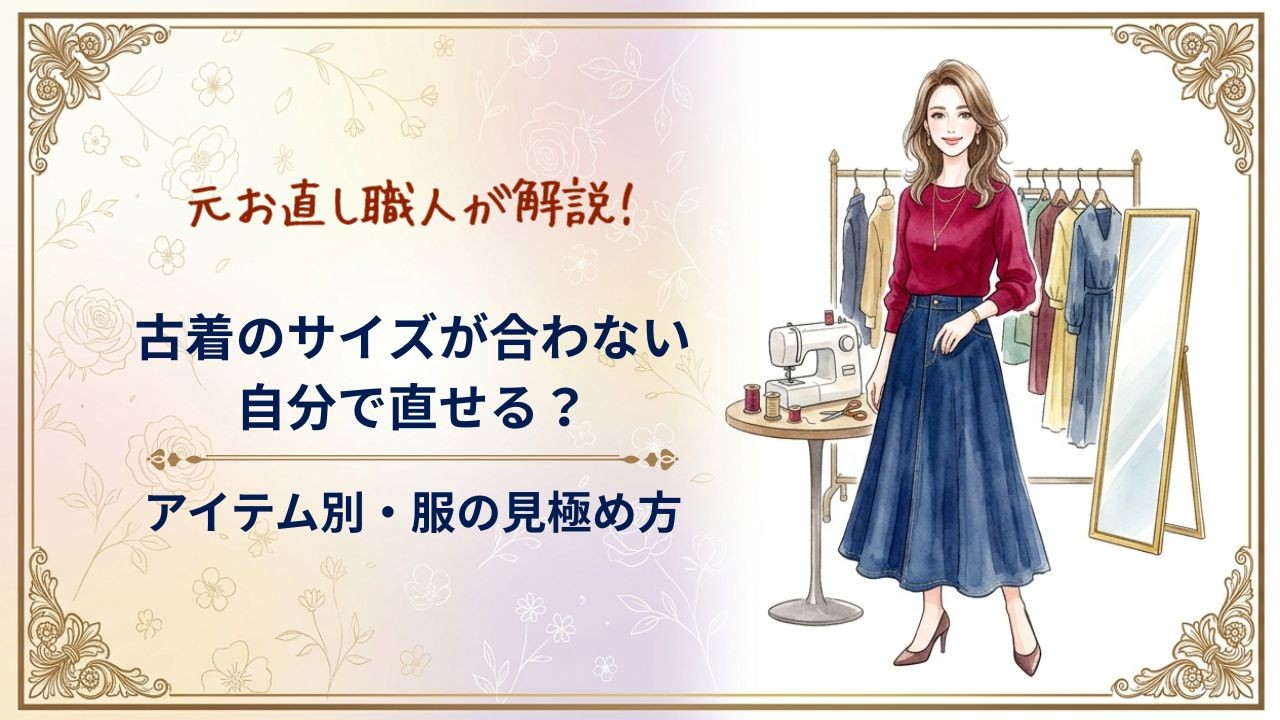 古着のサイズが合わない、自分で直せる？