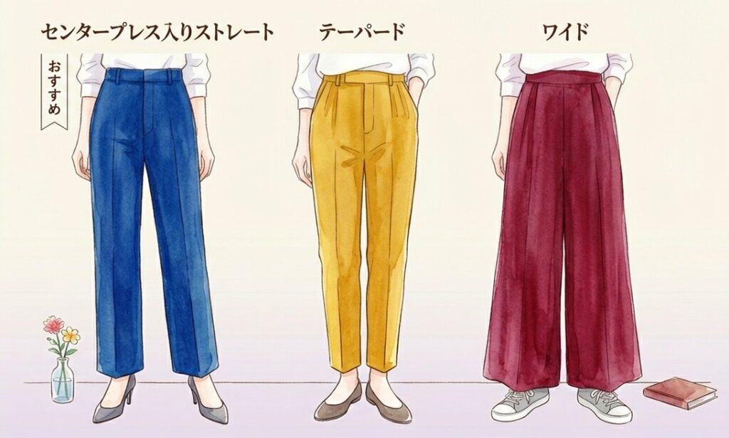 40代の太ももを隠すパンツ