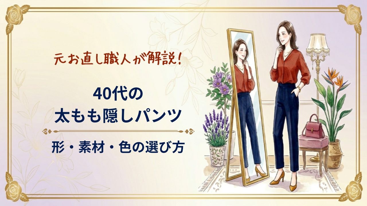 40代の太ももを隠すパンツ