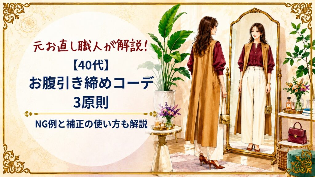 40代のお腹引き締めコーデ