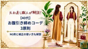 40代のお腹引き締めコーデ