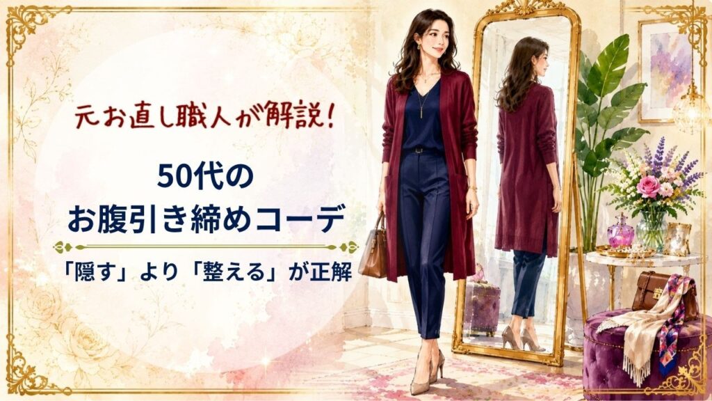 50代のお腹カバーコーデ