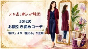50代のお腹カバーコーデ
