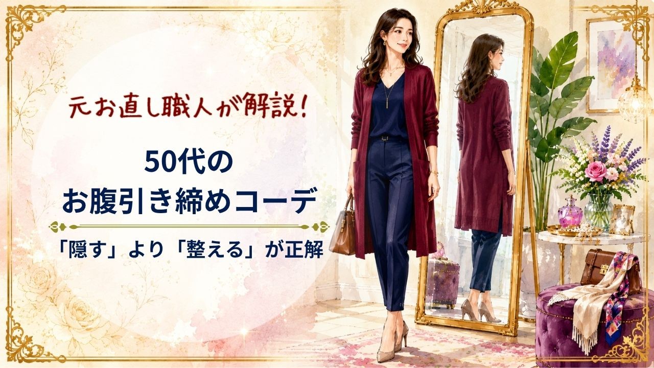 50代のお腹カバーコーデ