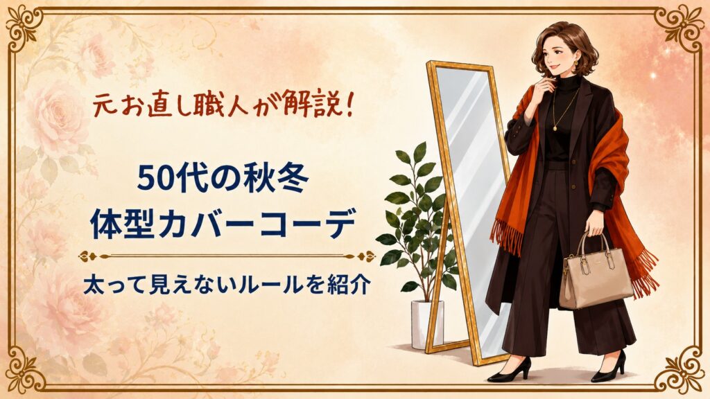 50代の秋冬体型カバーコーデ