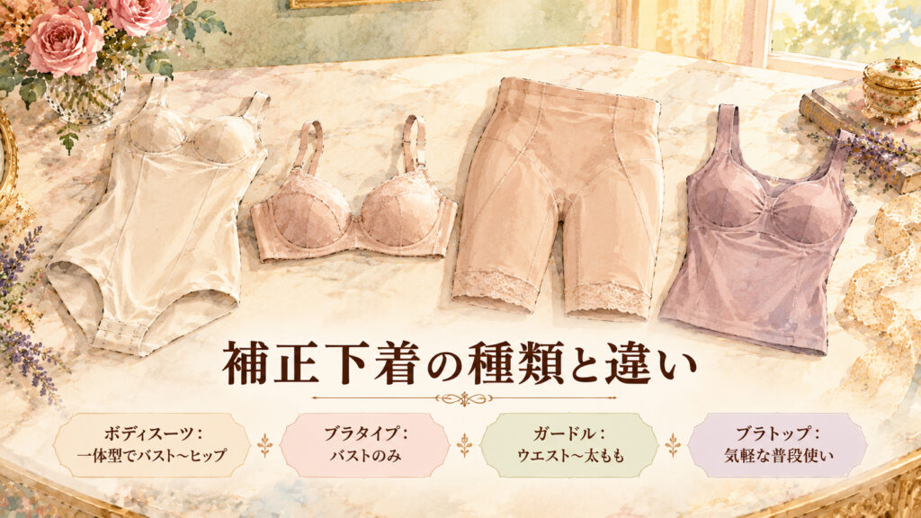 補正下着のボディスーツと他タイプの違い