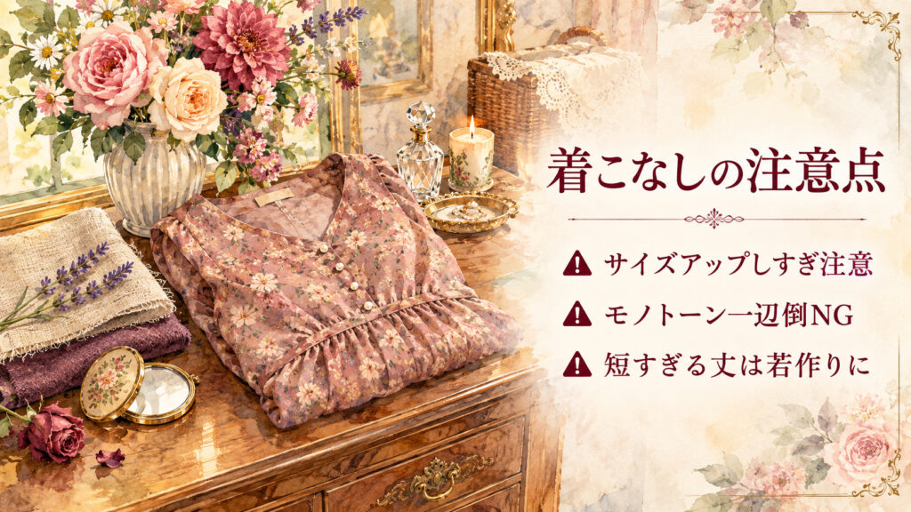 体型カバーワンピースの着こなし注意点