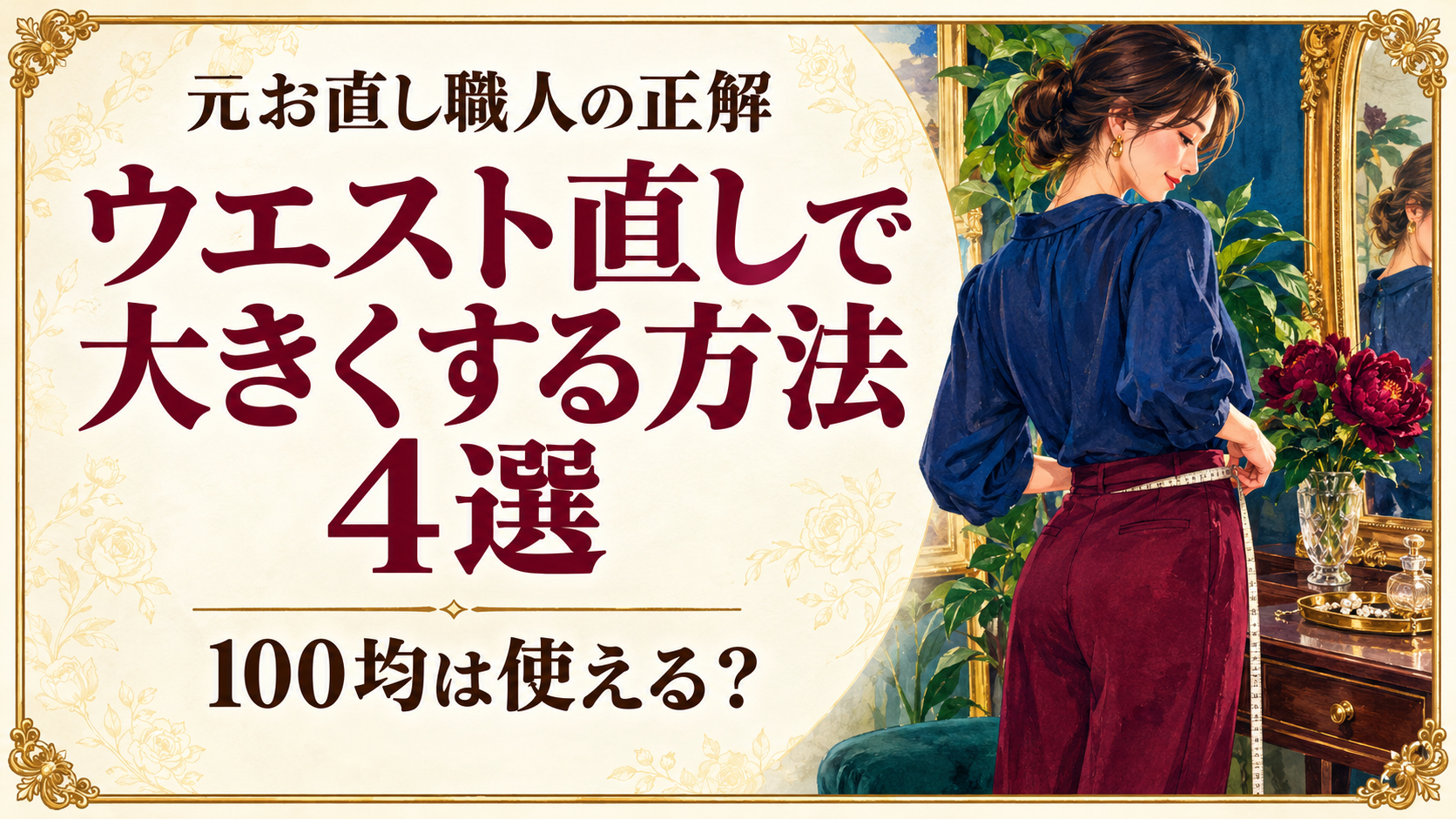 ウエスト直しで大きくする方法4つ