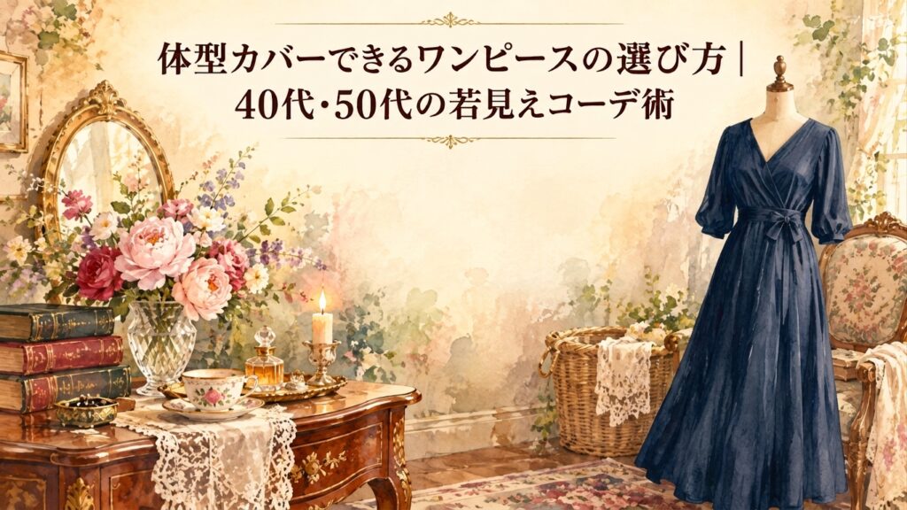 体型カバーできるワンピースの選び方イメージ