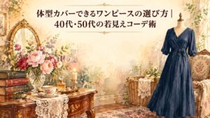 体型カバーできるワンピースの選び方イメージ