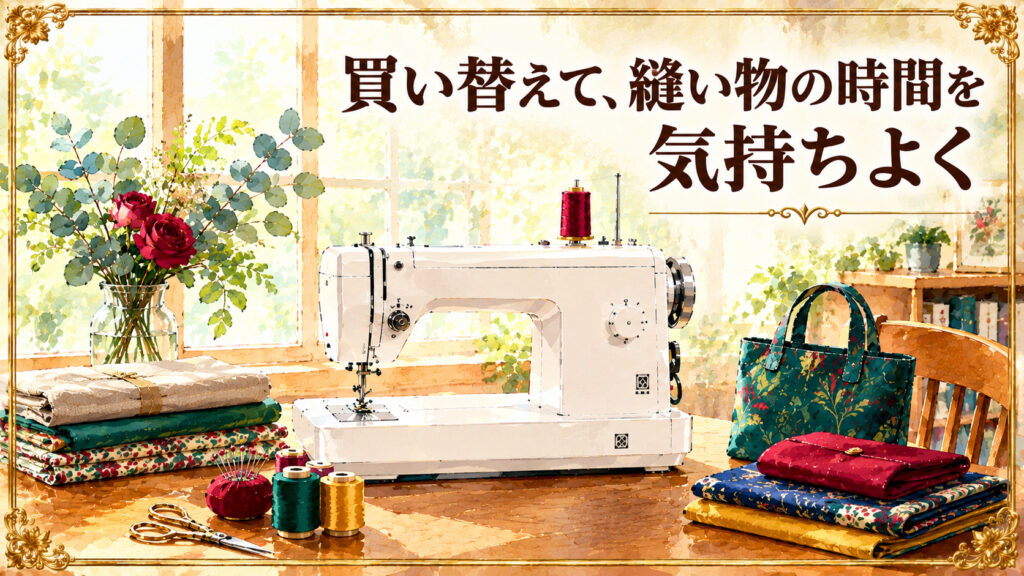 職業用ミシンへの買い替えで縫い物の時間を気持ちよく