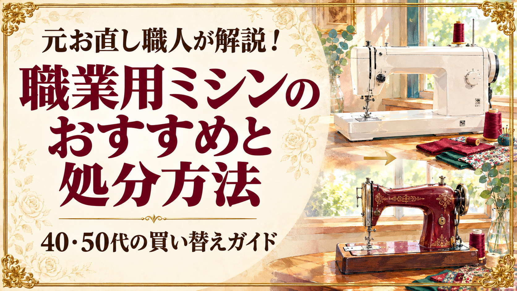 職業用ミシンのおすすめと買い替え時の処分方法